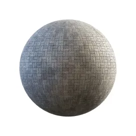 Grey concrete pavement